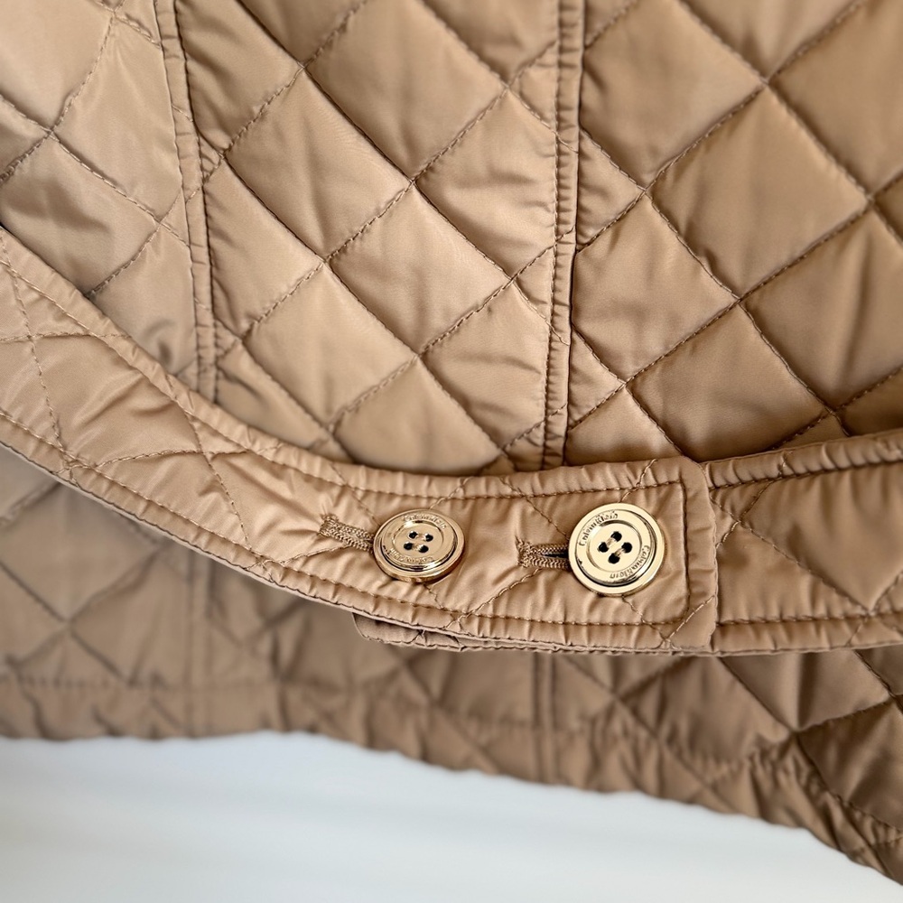 Calvin Klein Quilted hooded jacket tan/neutral size x-small - Picture 5 of 10